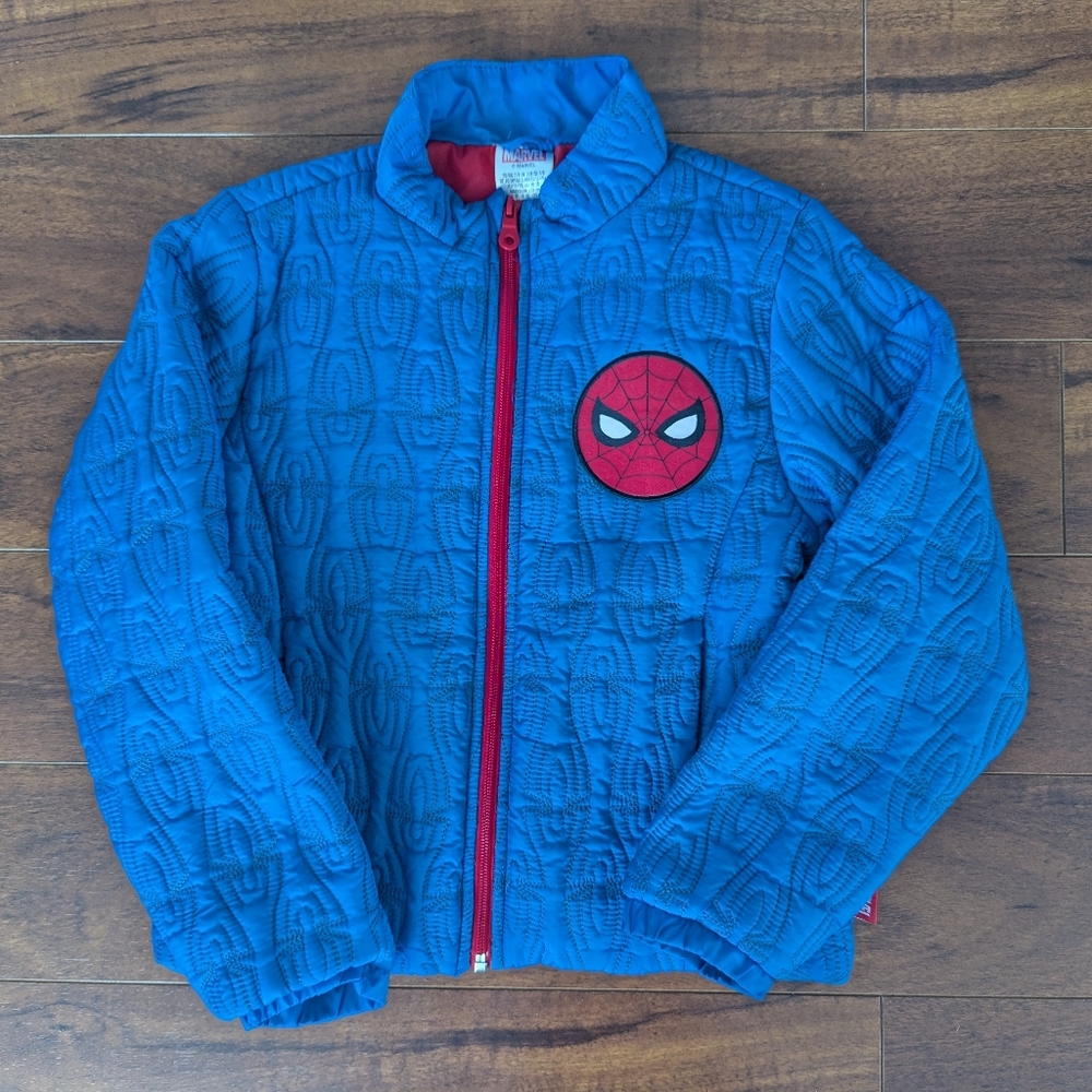 Disney Blue Spider Emblem Kids Jacket